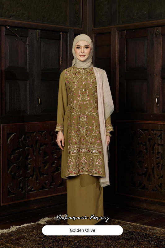 Maharani Kurung - Golden Olive