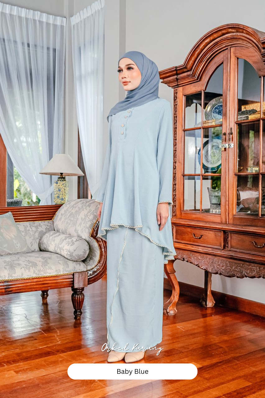 Orked Kurung - Baby Blue