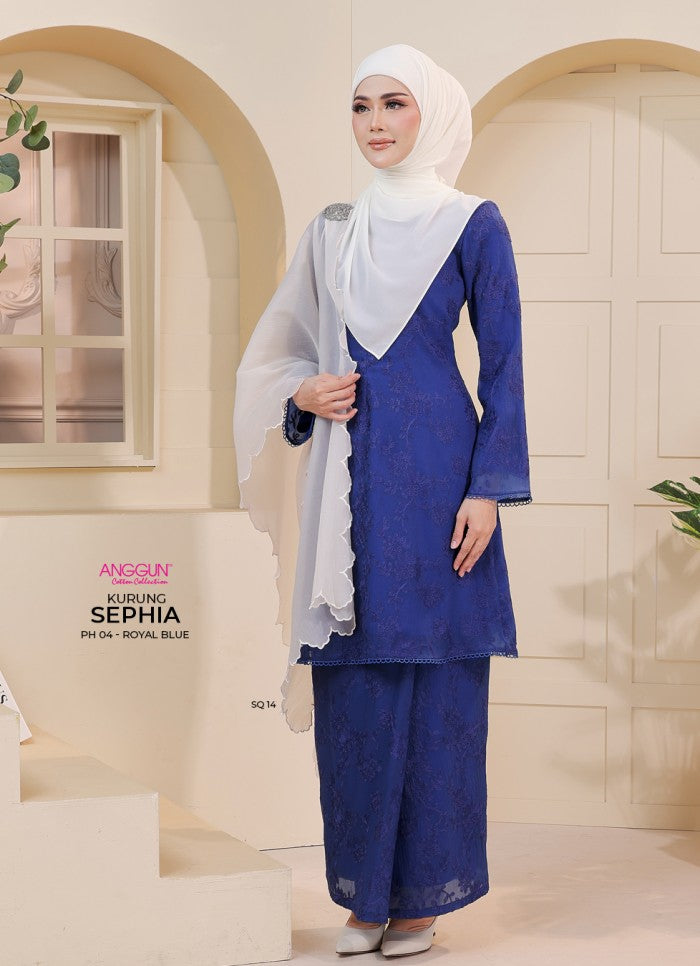 Sephia Kurung - Royal Blue