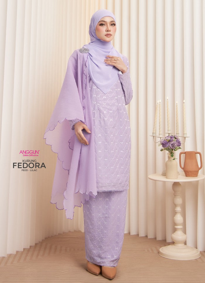 Fedora Kurung - Lilac