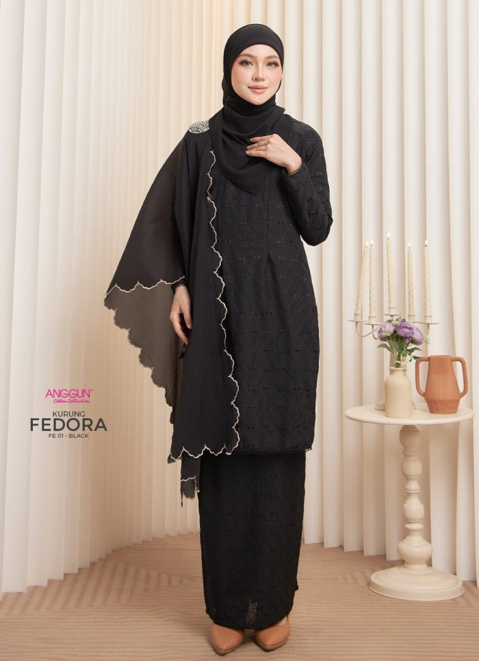 Fedora Kurung - Black