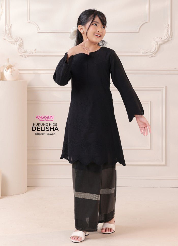 Delisha Kurung Kids - Black