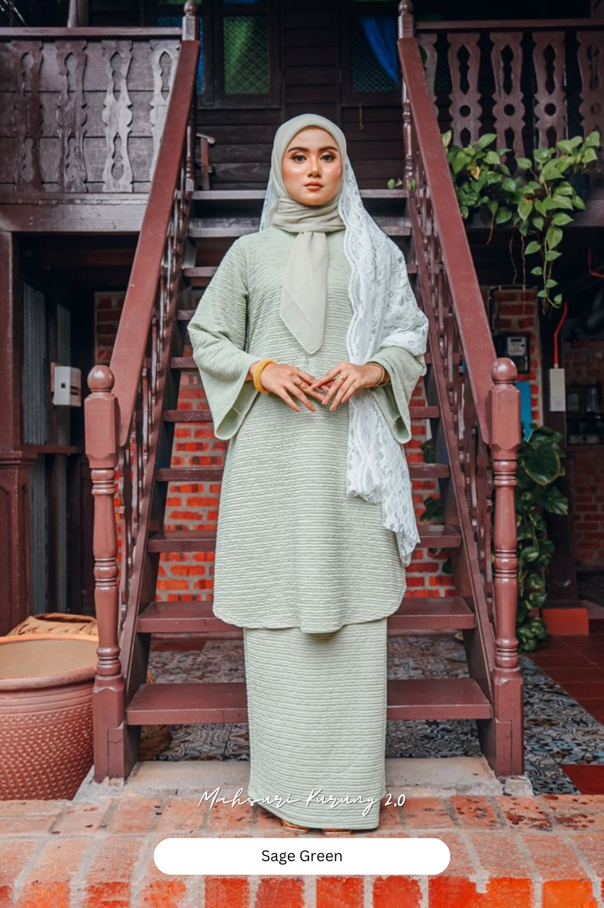 Mahsuri Kurung 2.0 - Sage Green