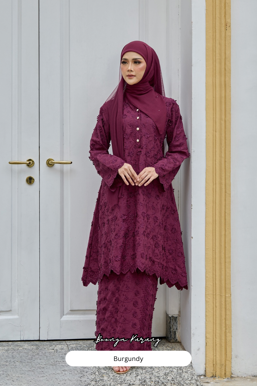 Boonga Kurung - Burgundy