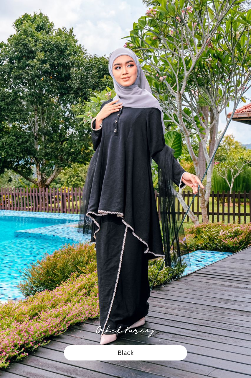 Orked Kurung - Black