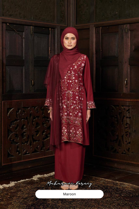 Maharani Kurung - Maroon