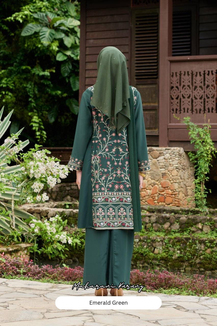 Maharani Kurung - Emerald Green