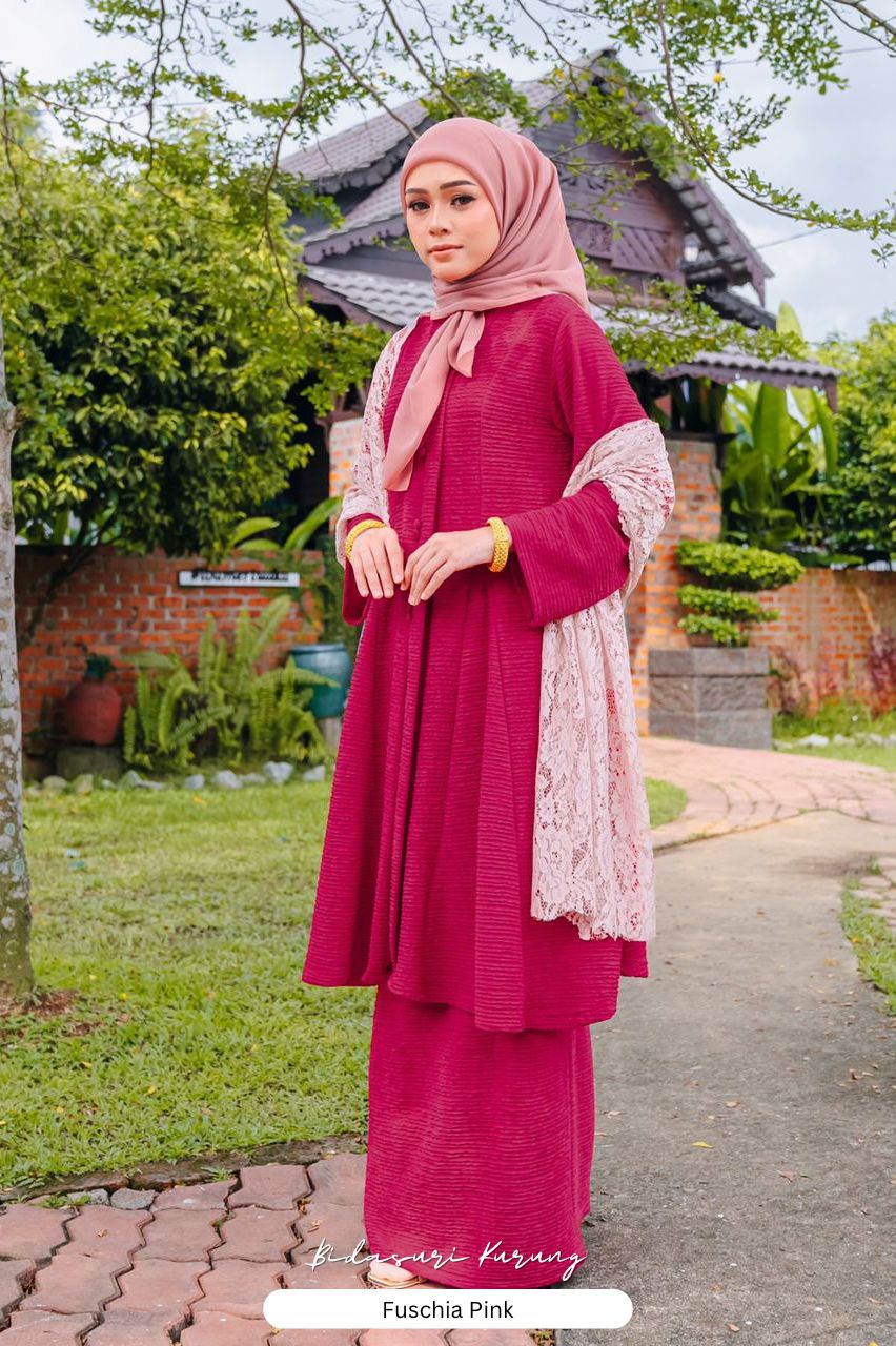 Bidasari Kurung - Fuschia Pink