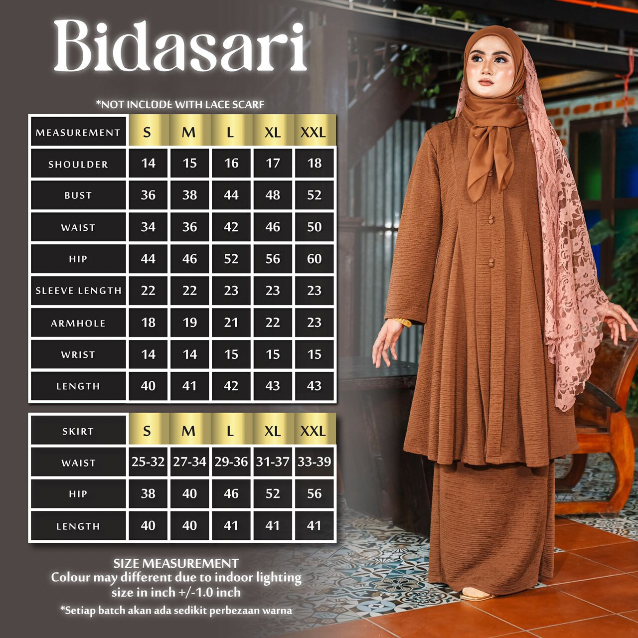 Bidasari Kurung - Red Wine