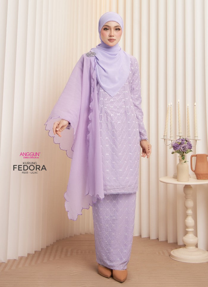 Fedora Kurung - Lilac