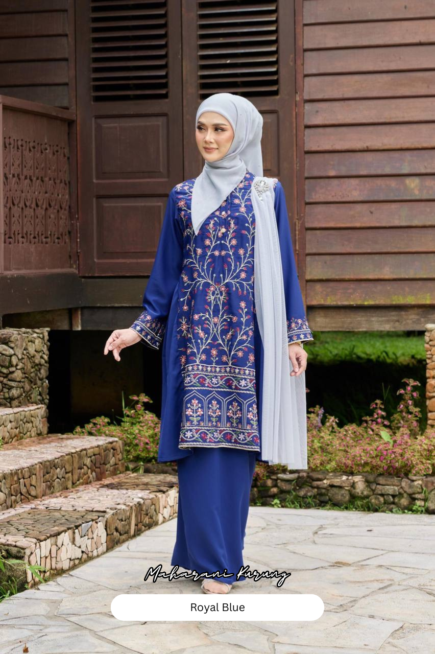 Maharani Kurung - Royal Blue