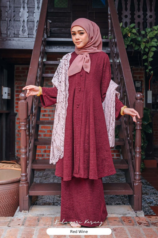 Bidasari Kurung - Red Wine