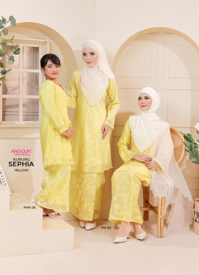 Sephia Kurung Kids - Yellow