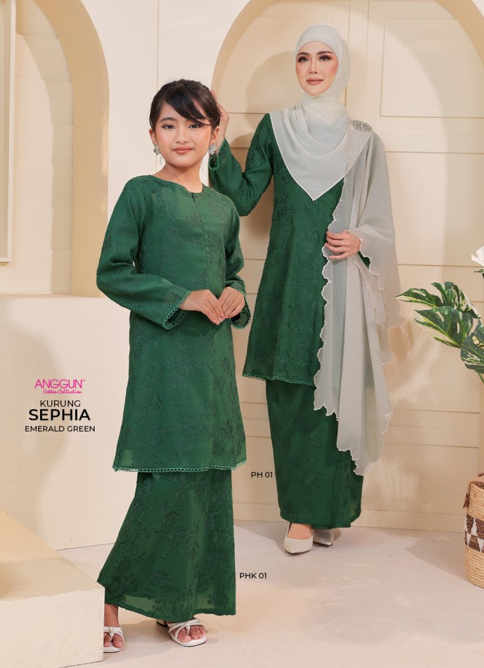 Sephia Kurung Kids - Emerald