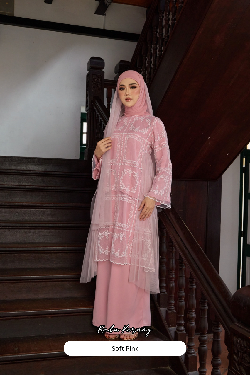 Ratu Kurung - Soft Pink