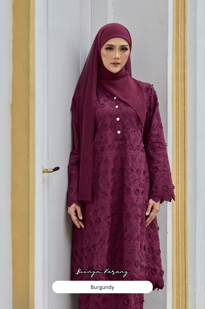 Boonga Kurung - Burgundy