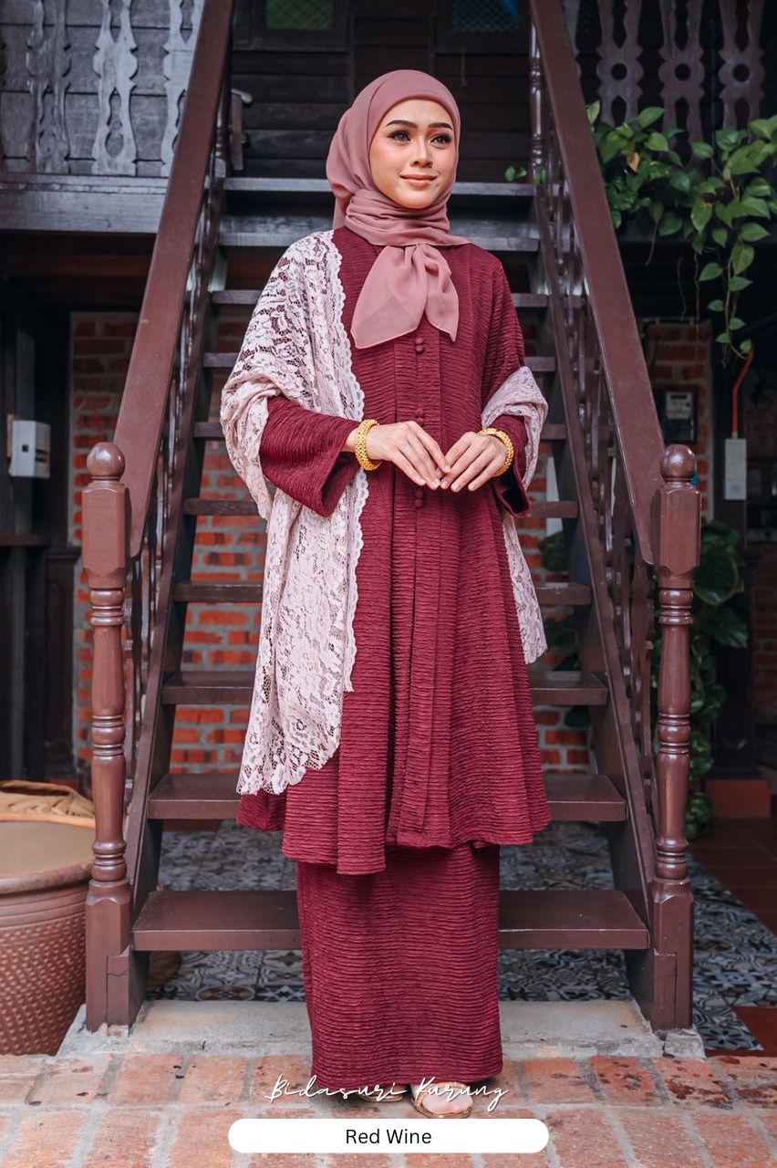 Bidasari Kurung - Red Wine