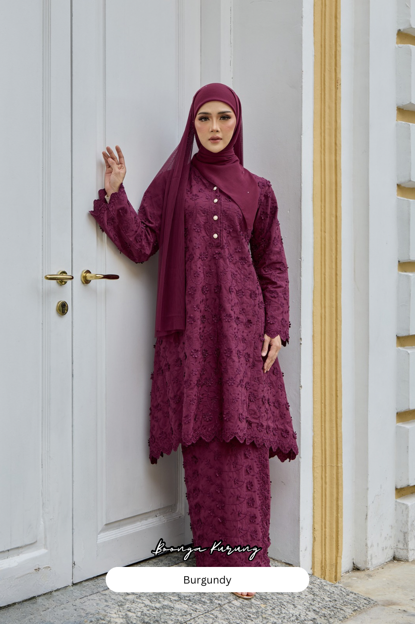 Boonga Kurung - Burgundy