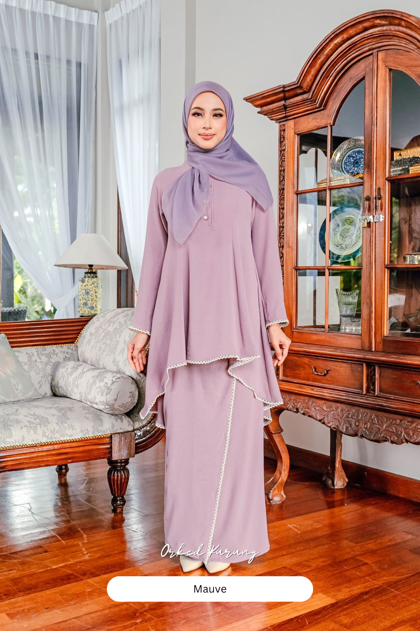 Orked Kurung - Mauve