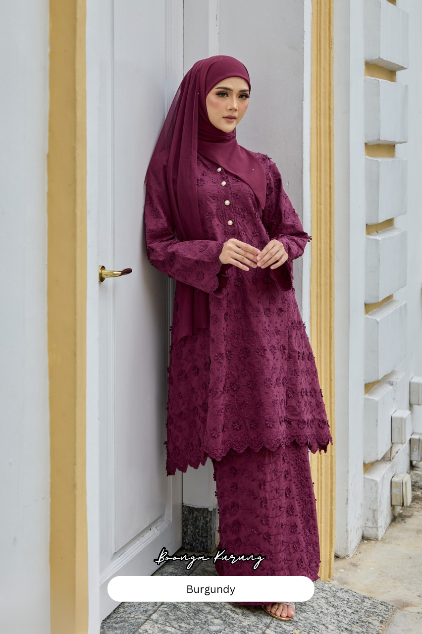 Boonga Kurung - Burgundy