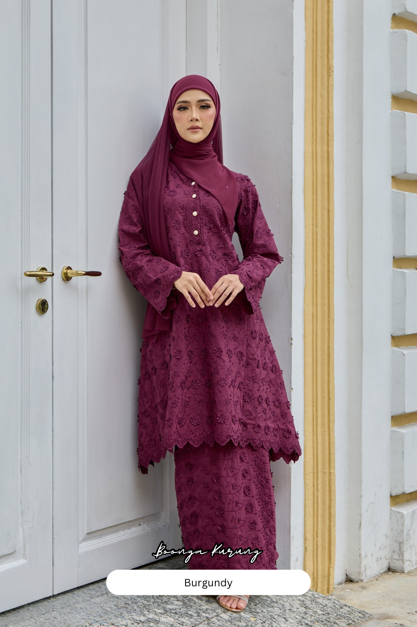 Boonga Kurung - Burgundy