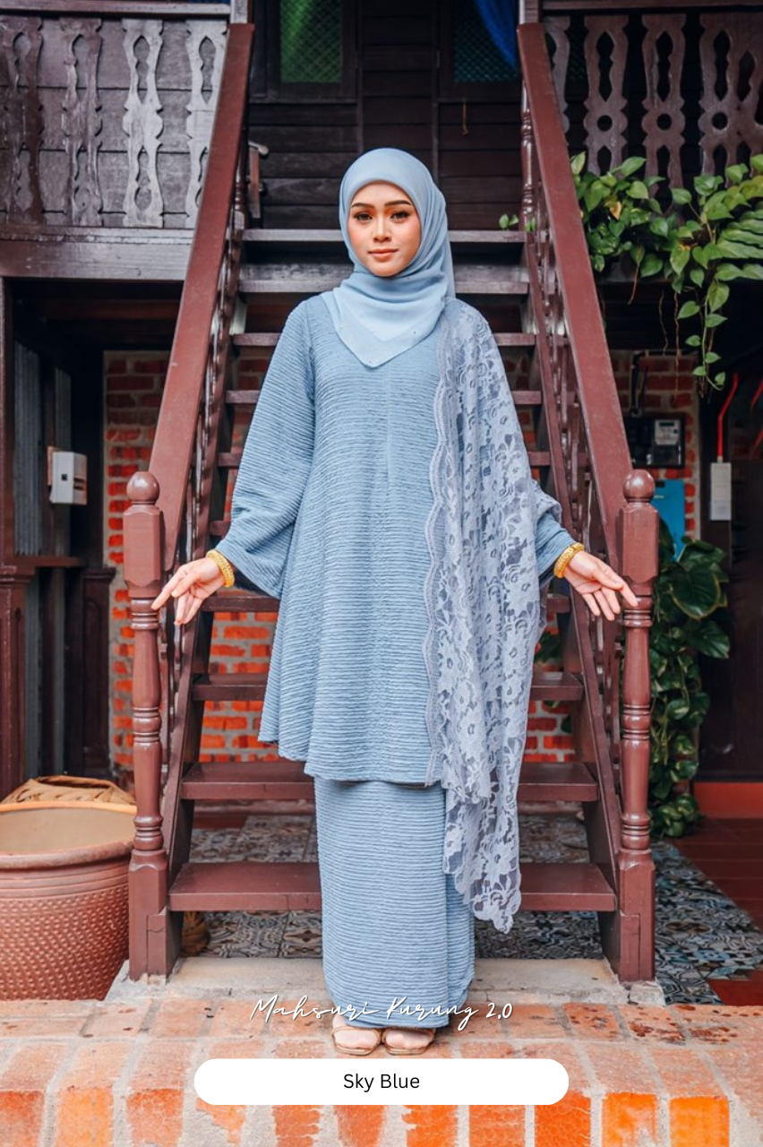 Mahsuri Kurung 2.0 - Ash Blue