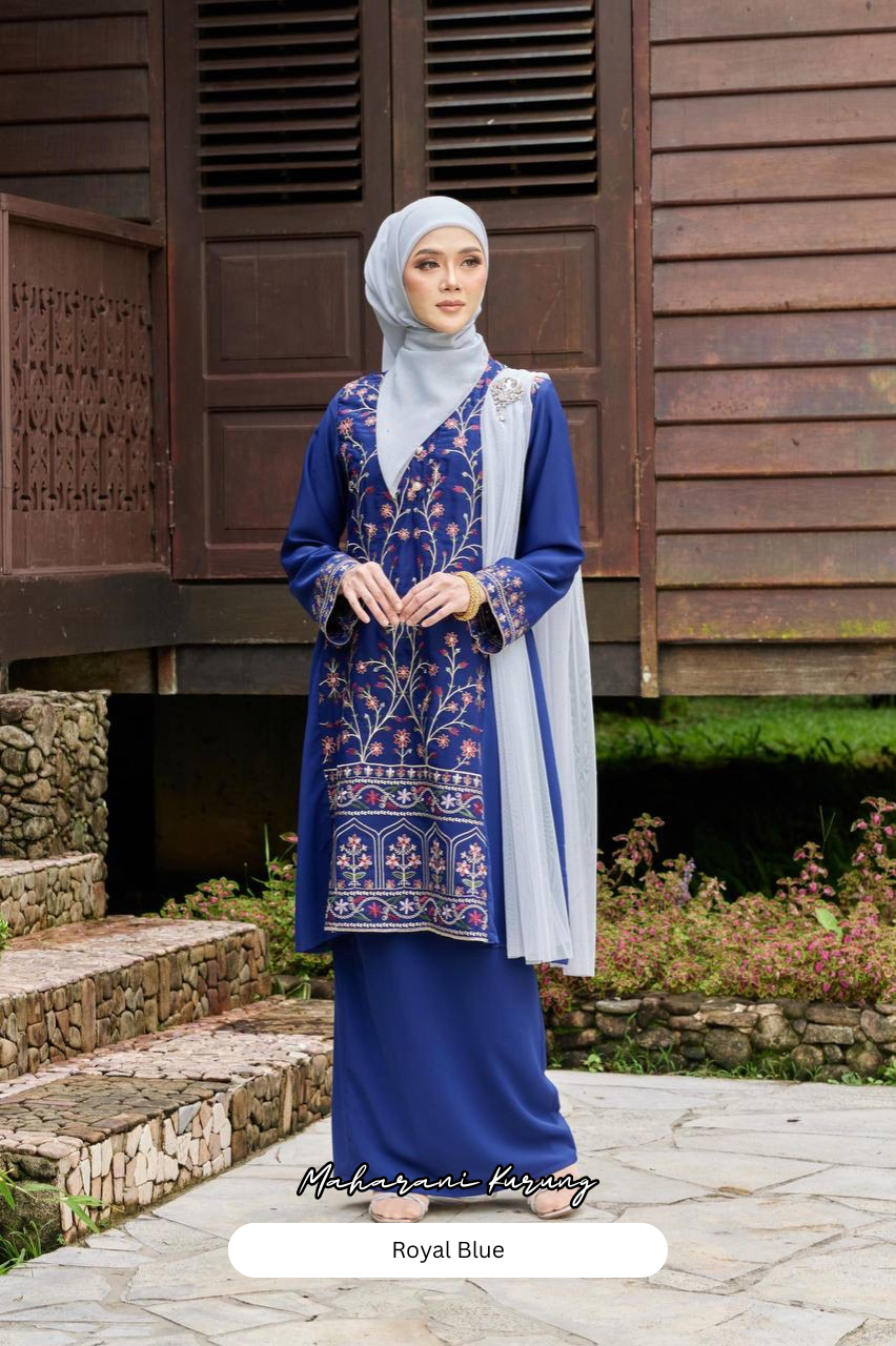 Maharani Kurung - Royal Blue