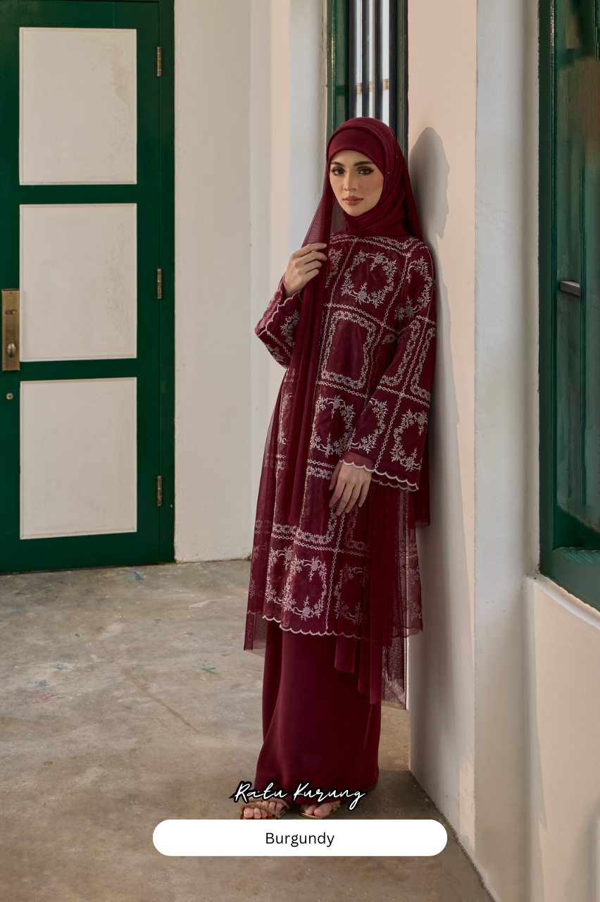 Ratu Kurung - Burgundy