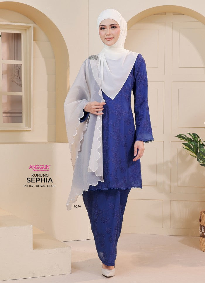 Sephia Kurung - Royal Blue