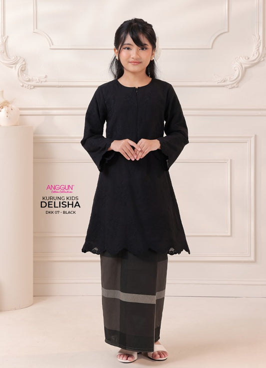 Delisha Kurung Kids - Black