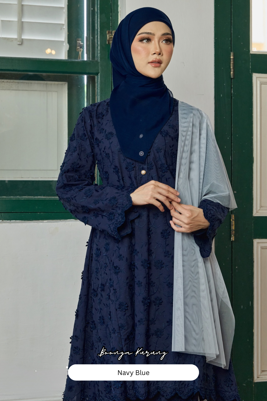 Boonga Kurung - Navy Blue