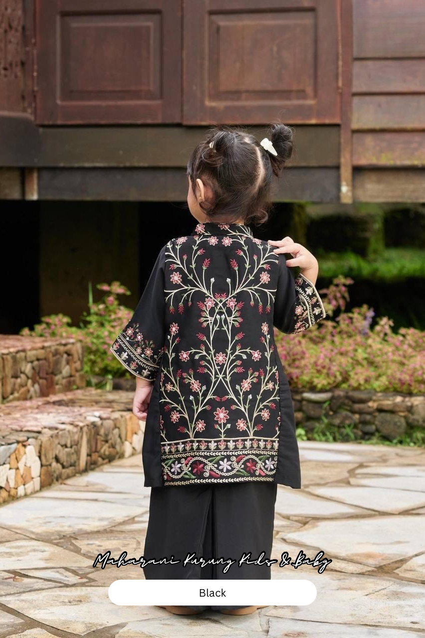 Maharani Kurung Kids - Black