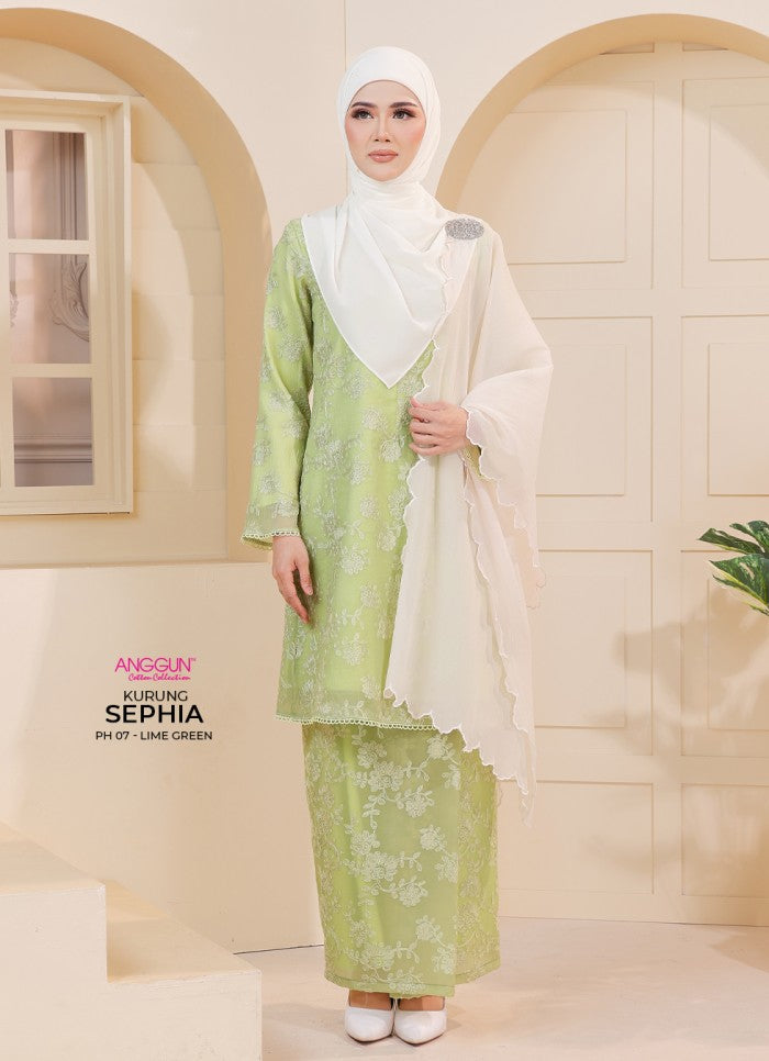 Sephia Kurung - Sage Green