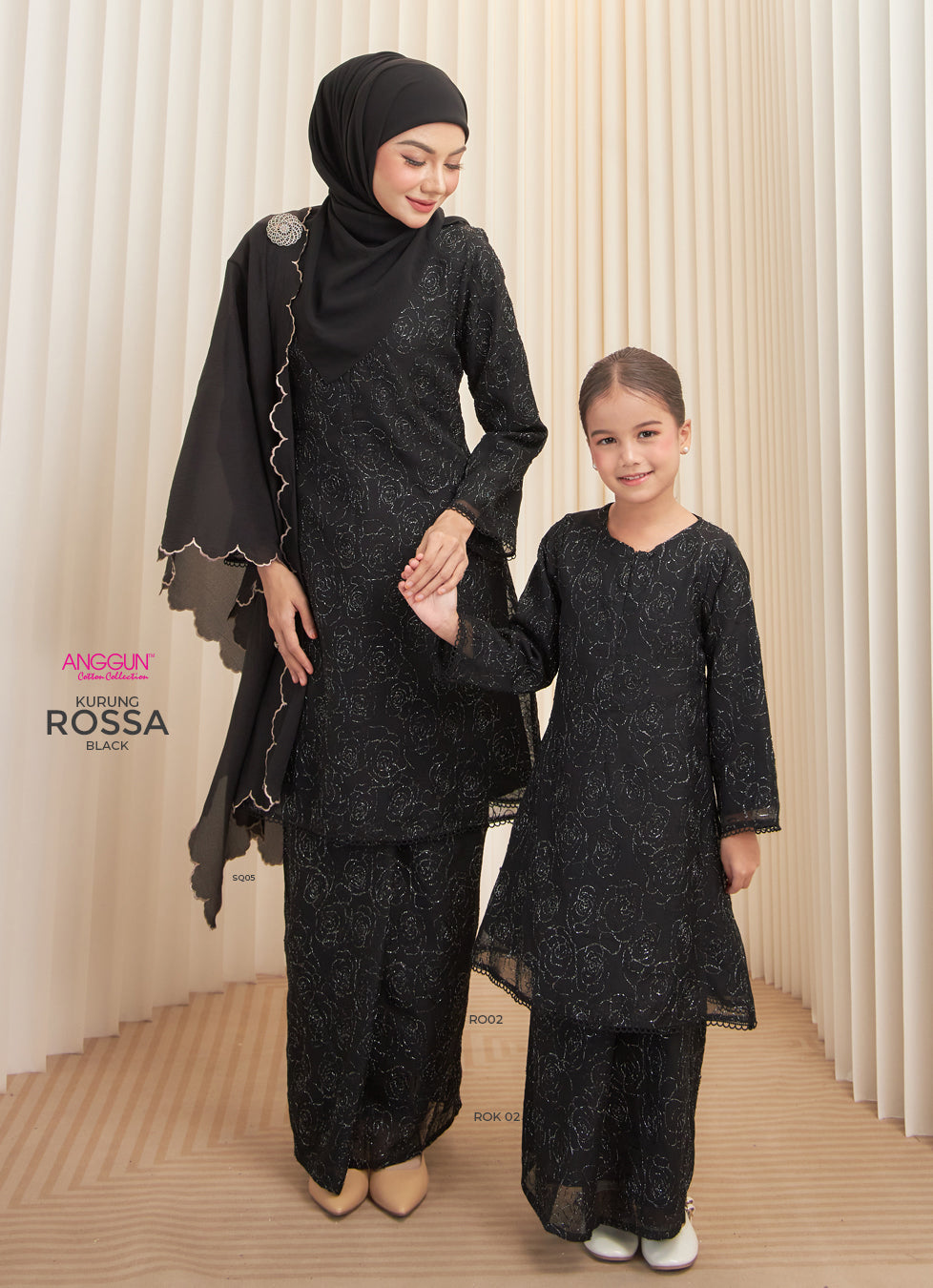 Rossa Kurung - Black