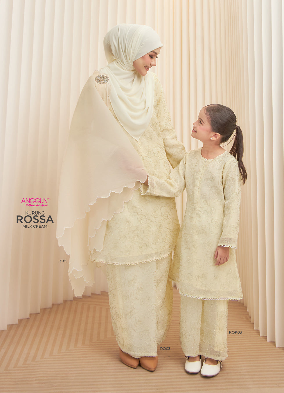 Rossa Kurung - Milk Cream