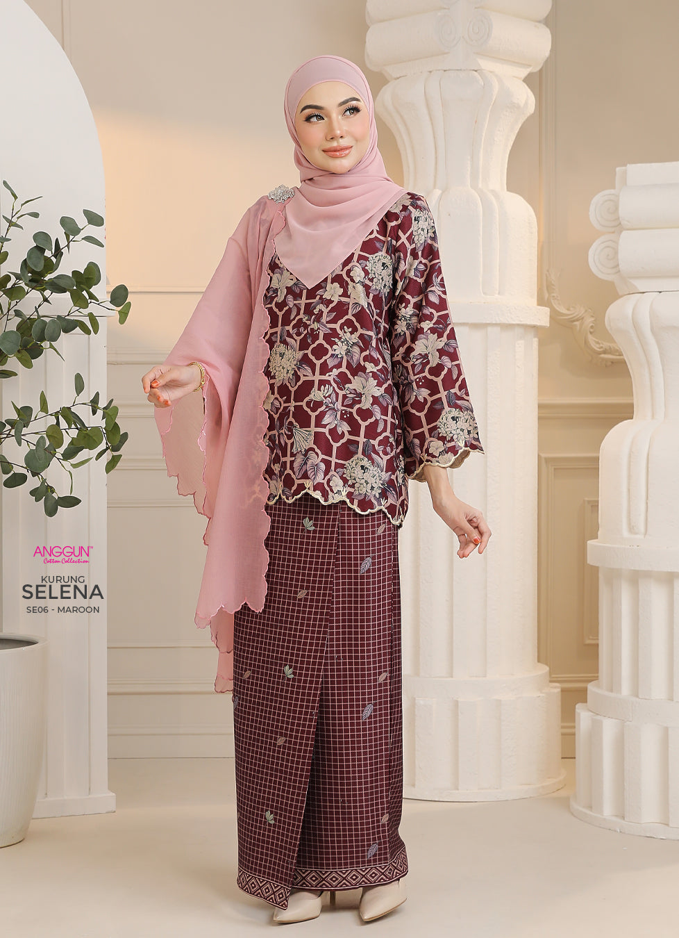 Selena Kurung - Maroon