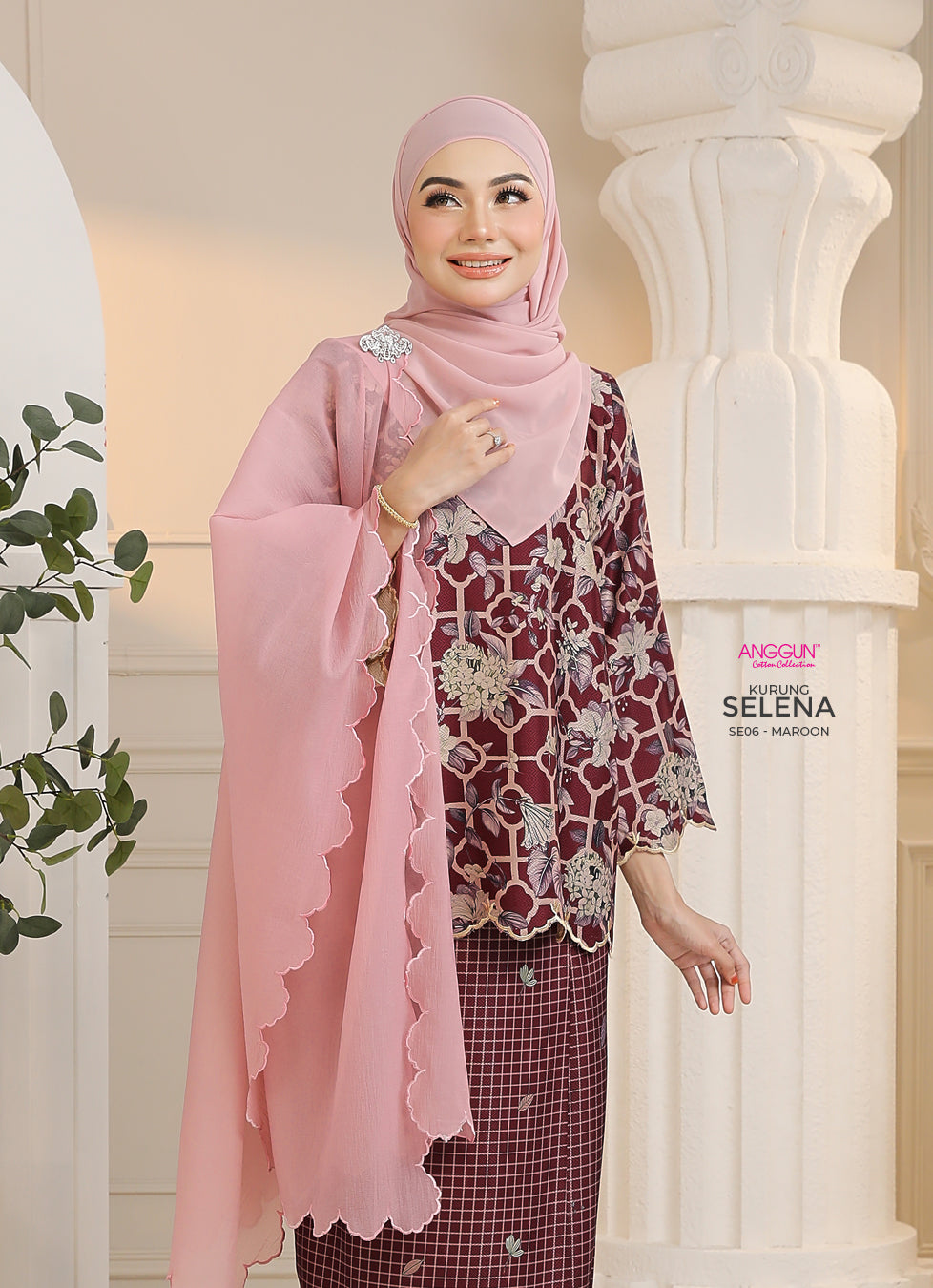 Selena Kurung - Maroon