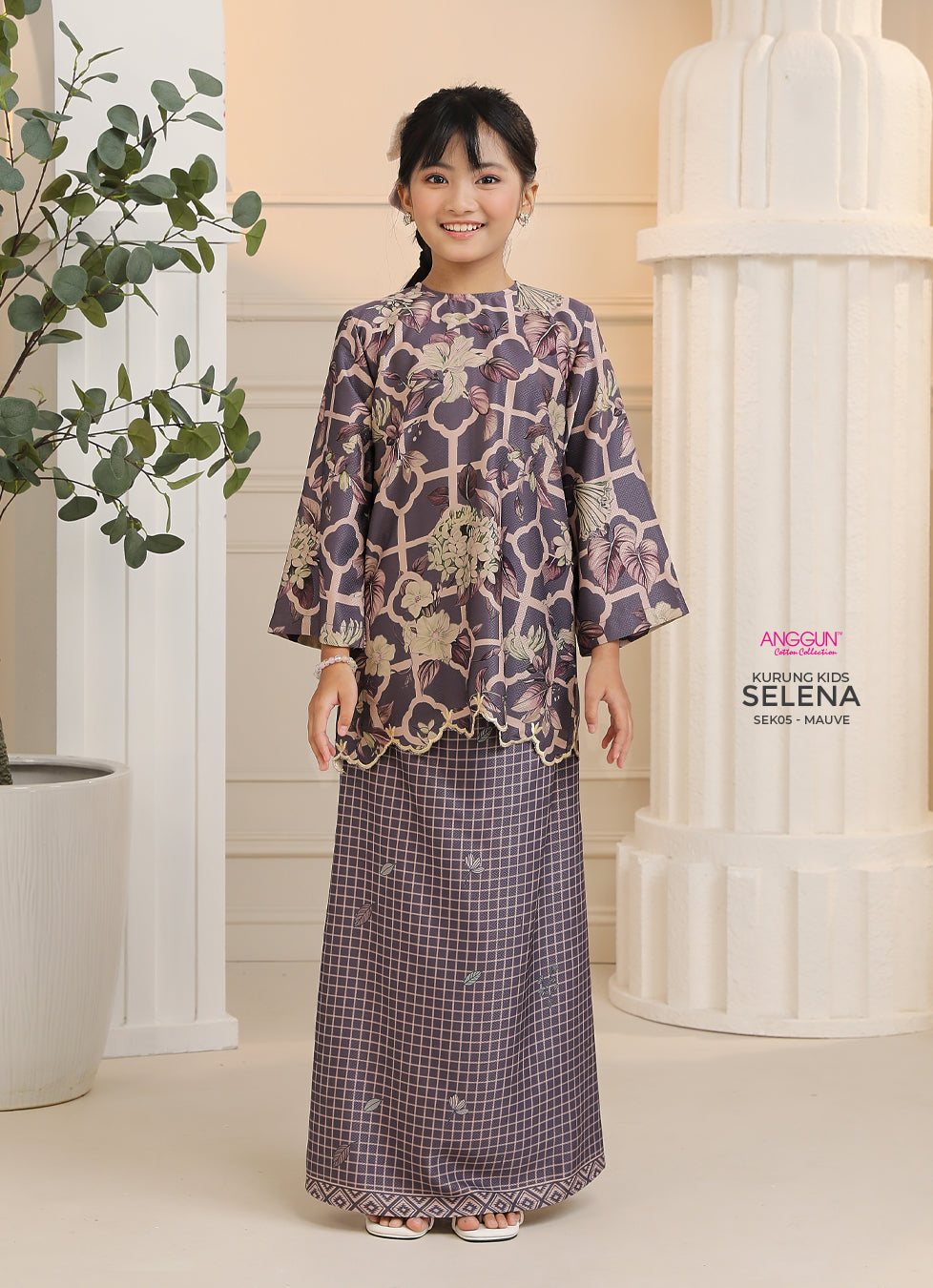 Selena Kurung Kids - Mauve