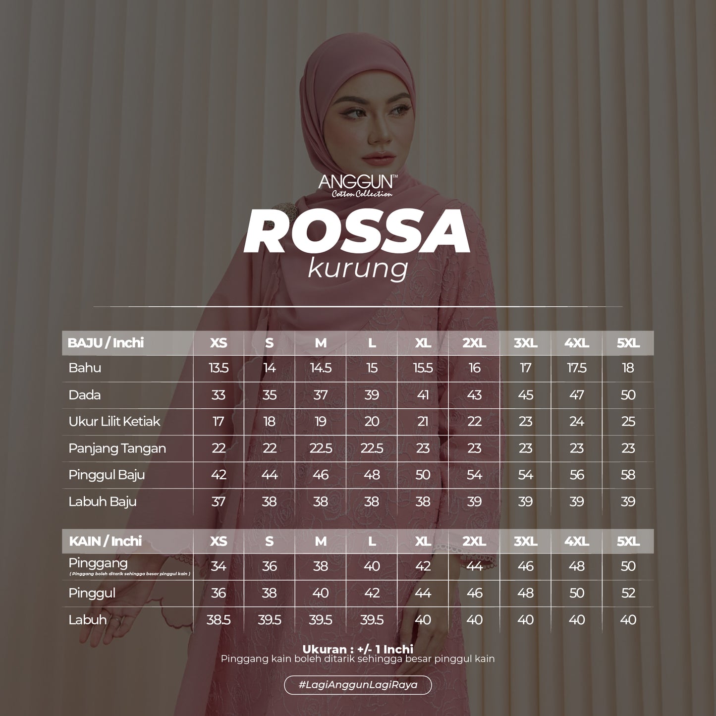 Rossa Kurung - Silver Grey