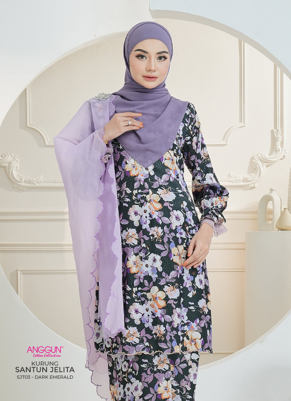 Santun Jelita Kurung - Black