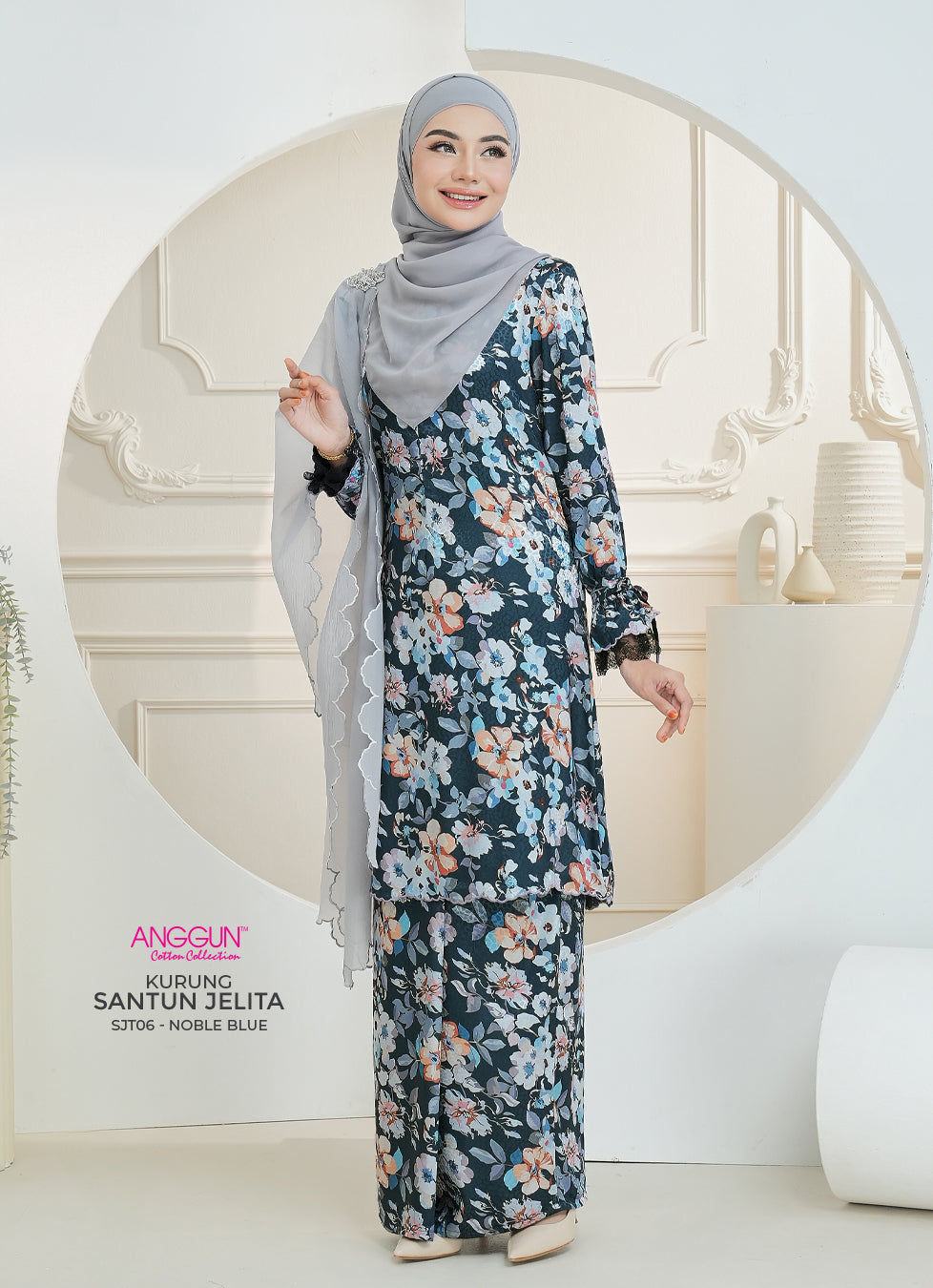 Santun Jelita Kurung - Noble Blue