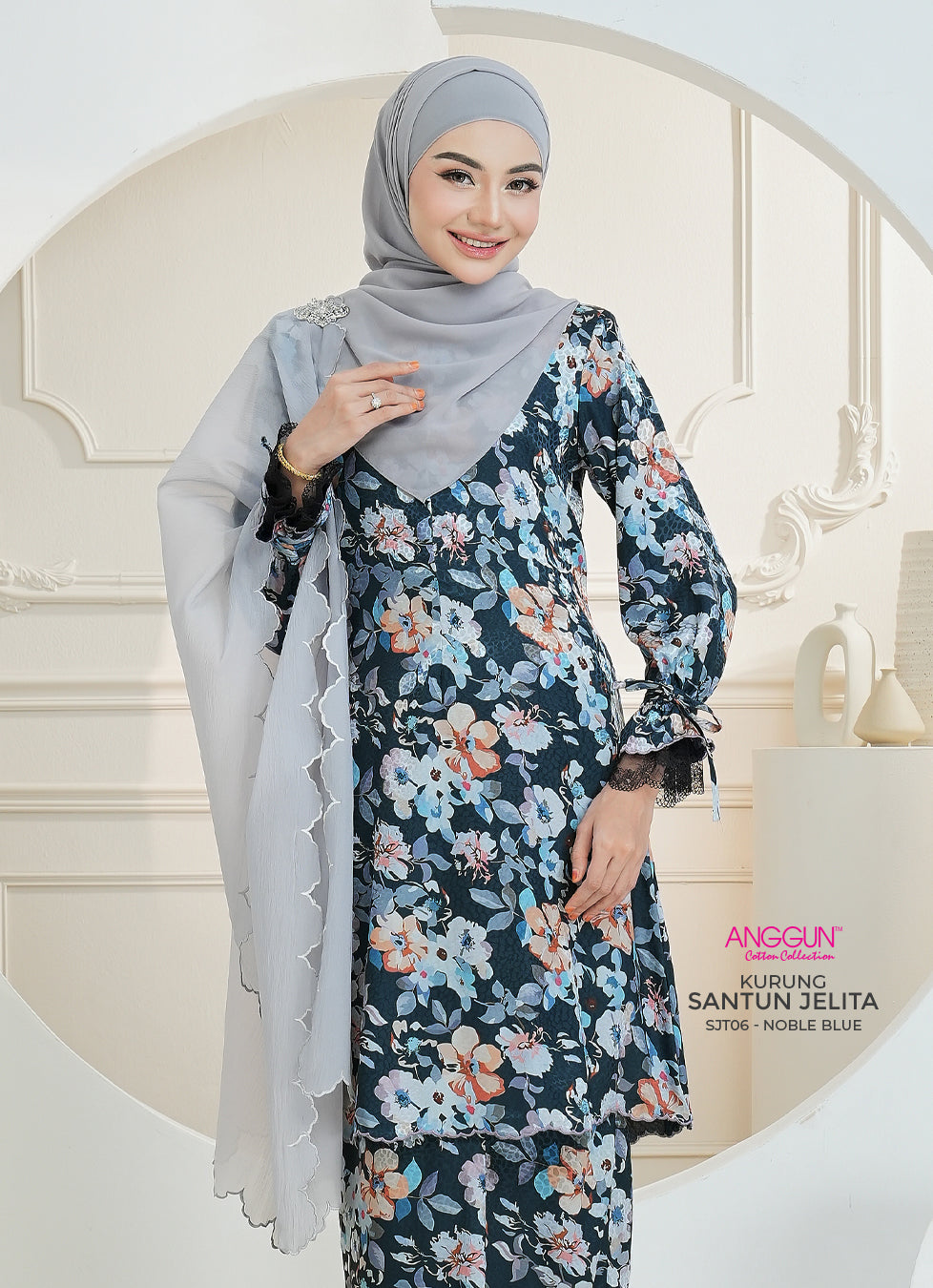 Santun Jelita Kurung - Noble Blue