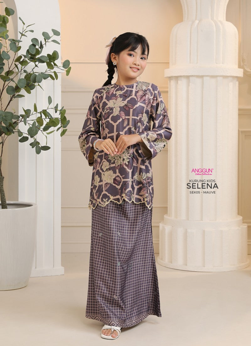 Selena Kurung Kids - Mauve