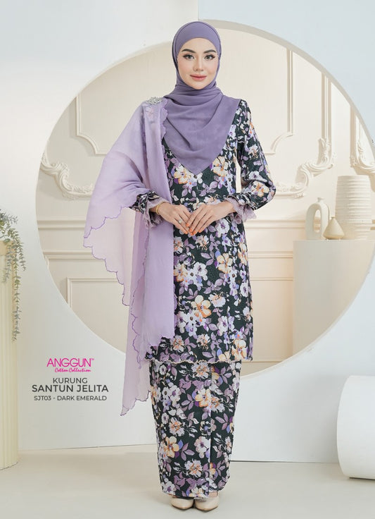 Santun Jelita Kurung - Black