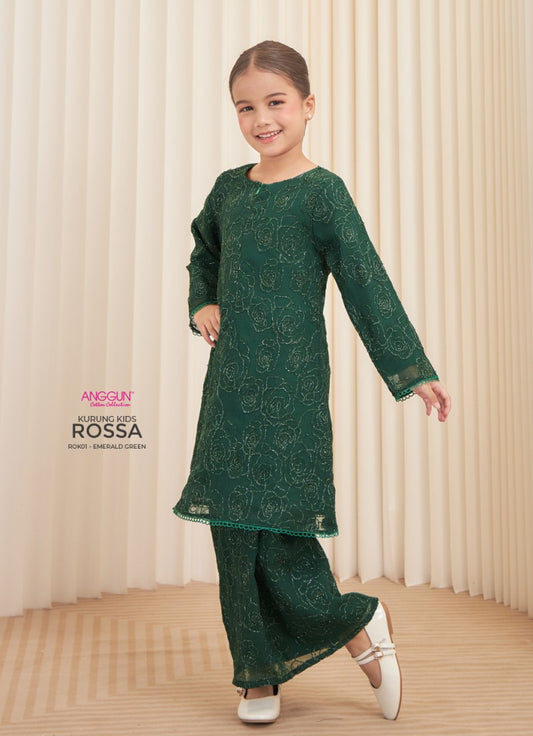 Rossa Kurung Kids - Emerald