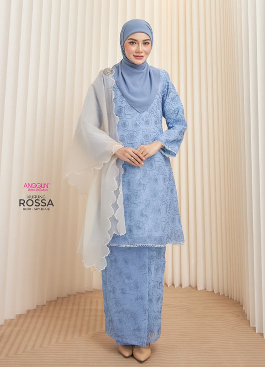 Rossa Kurung - Sky Blue