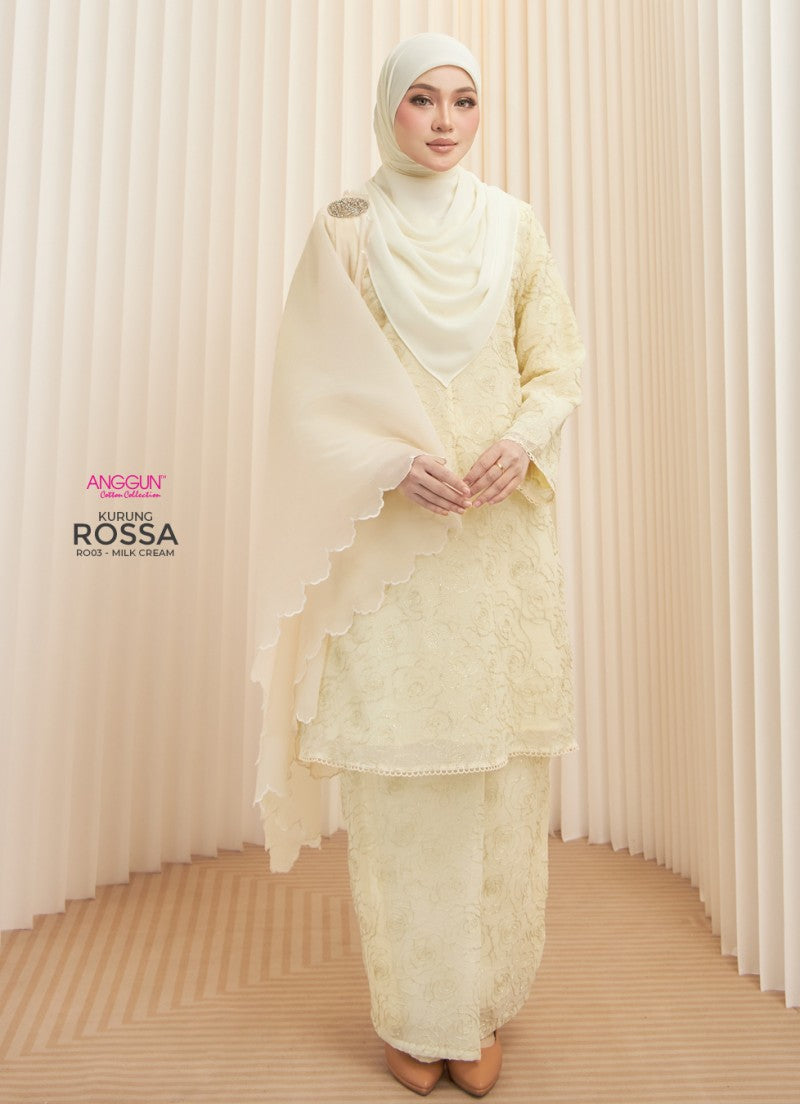 Rossa Kurung - Milk Cream