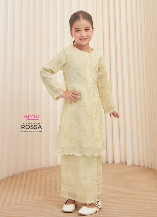 Rossa Kurung Kids - Milk Cream