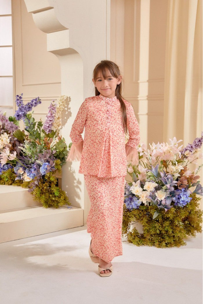 Kekwa Kurung Kids - Coral Dream